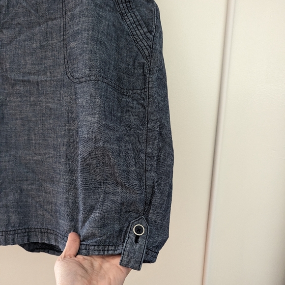 EUC Plus Size Chambray Shorts - Picture 3 of 9